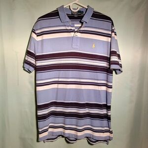 Polo by Ralph Lauren Men's Striped Polo Shirt Size L Classic Fit Short Sleeve
